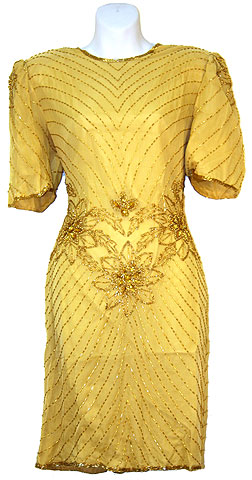#8070. Tea Length Sequined Cocktail Dress.