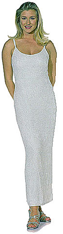 #8815. Spaghetti Strapped Fully Beaded Dress.