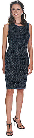 #8895. Sleevless Short Handbeaded Cocktail Dress.