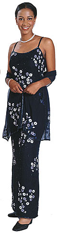 #8908. Miniature Flower All Beaded Formal Dress.