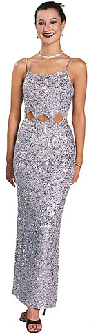 #8911. Bustier Back Fully Beaded Long Gown.