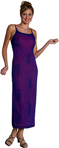 #8971. Spaghetti Strapped Floral Beaded Formal Dress.