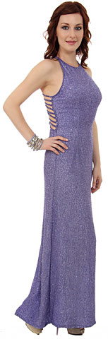 Beaded Formal Evening Gown With Fishbone Back. 9211.
