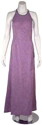 Lilac Formal Evening Dress with Criss Cross Back