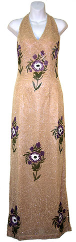 #9351. Multi Color Floral Formal Dress.
