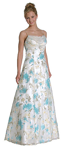 #c2261a. Beaded Floral Princess Cut Evening Prom Dress.