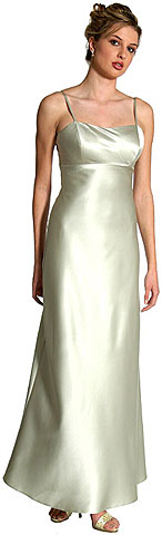 #c26653. Satin Full Length Formal Bridesmaid Dress.