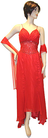 #c27711. See-Thru Beaded Waist Prom Dress.