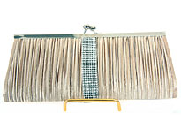 Ruched Elegance Evening Bag in Champaign. ch-3475-ch.