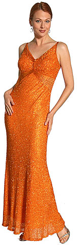 #d1030. Fully Beaded Slim Cut Formal Dress.