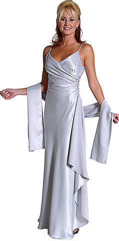 Satin Full Length Bridesmaid Dress 6