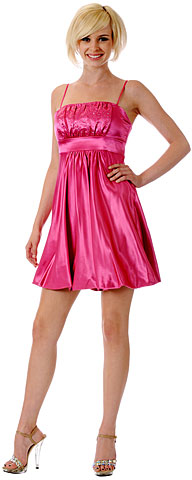 Spaghetti Straps Ruched Bust Short Party Dress. p804.