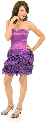 Short Flirty Ruffled Party Prom Dress. p8083s.