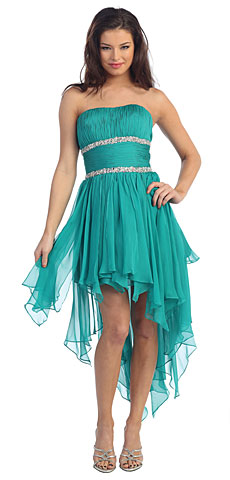 Elegant High-Low Homecoming Dress with Asymmetrical Hem. p8335.