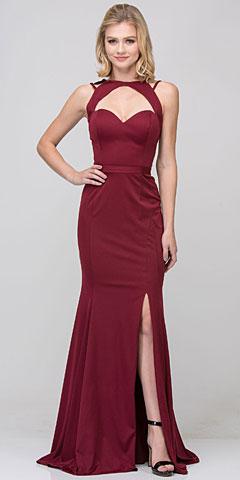 Cutout Sweetheart Neckline Long Fitted Formal Dress. s17278.