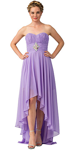 Strapless Rhinestones Waist Hi-Low Formal Bridesmaid Dress . s606-1.