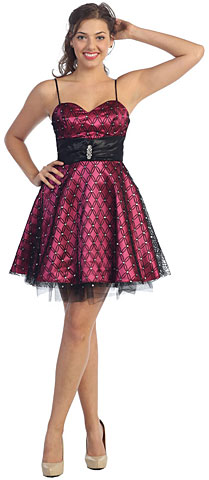 Spaghetti Straps Mesh Prom Party Dress with Satin Belt. s7056.