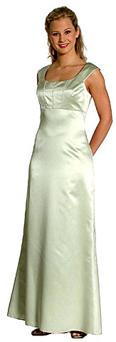 #wb038. Boat Neck Beaded Bridesmaid Dress.