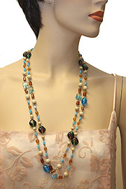 Multi Colored Single Strand Necklace. 06-nk-105.