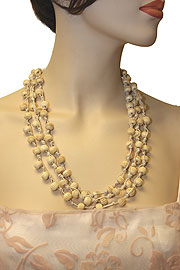 Ivory Hand Tied Necklace. 06-nk-121.