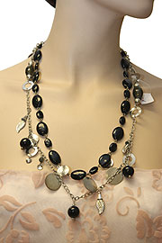 Double Strand Fashion Necklace. 06-nk-125.