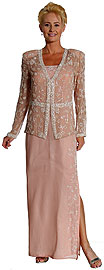 2 piece Beaded Formal Dress and Jacket