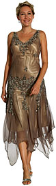 Beaded Neckline Evening Gown with Jacket
