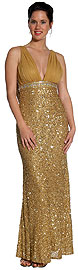 Studded Empress Formal Prom Dress with Shirred Bust