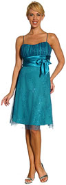 Empire Cut & Glittered Short Cocktail Dress