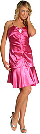 Short Shirred Cocktail Dress
