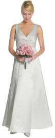 Empire Cut Overlap Back Bow Dress