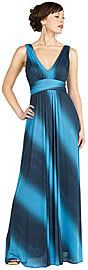 Multi Stripe Long Formal Dress #11165