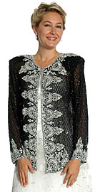 #1289. Handmade Sequin Beaded Jacket.