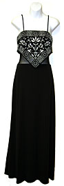 Spaghetti Strap Beaded Design Formal Dress