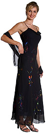 Floral Paint Long Dress