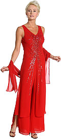 2 Piece Beaded Pant Dress