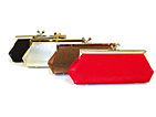 #187r. Metal Frame Satin Evening Bag.