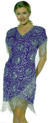 Fringed Fully Beaded Short Gown