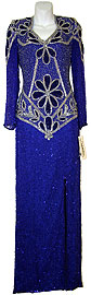 Floral Beaded Mother of the Bride Dress