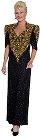 Sweetheart Full Length Beaded Gown
