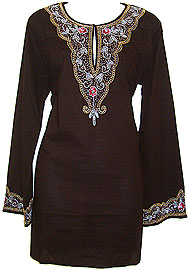 #311. Long Sleeve Beaded Embroidered Top.