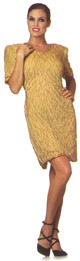 Short Sleeve Sequined Cocktail Dress