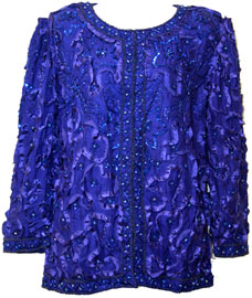 #3266. Satin Bow and Beads Jacket.