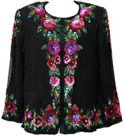#3517. Multi-Color Fully Beaded Sequin Jacket.