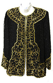 #3639. Full-Sleeved Beaded Jacket .