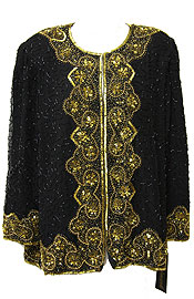 #3644. Full-Sleeved Beaded Jacket .