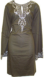 #371. Long Sleeve Beaded Embroidered Top .