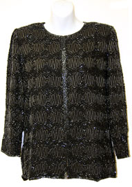 #3766. Full-Sleeved Beaded Jacket.