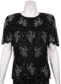 #4353. Beaded Formal Blouse.