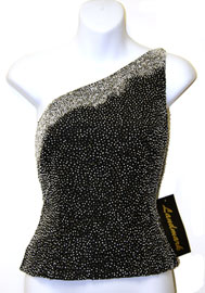 #4378. Single Shouldered Beaded Blouse.